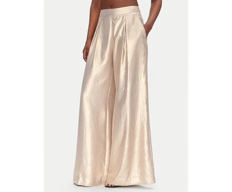 obrazek 1 ACCESS FASHION Spodnie palazzo 53-5034-922 Złoty Wide Leg