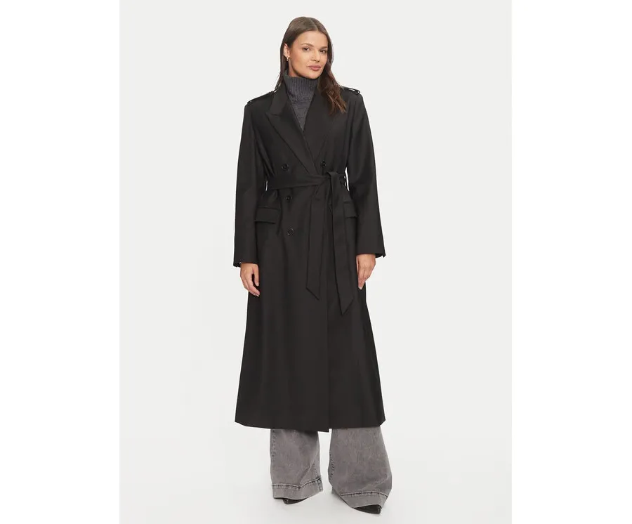 obrazek 1 IVY OAK Płaszcz wełniany Colette IO111134 Czarny Oversize