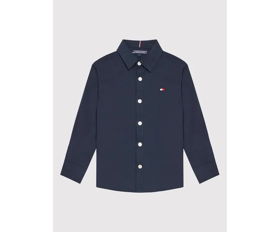 obrazek 1 Tommy Hilfiger Koszula Solid Poplin KB0KB06965 M Granatowy Slim Fit
