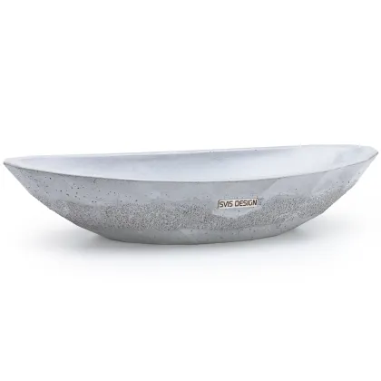 Zdjęcie Wyjątkowa umywalka 60 cm DIAMOND SEDIMENT – jasnoszary, bez dekoru, lakier matowy