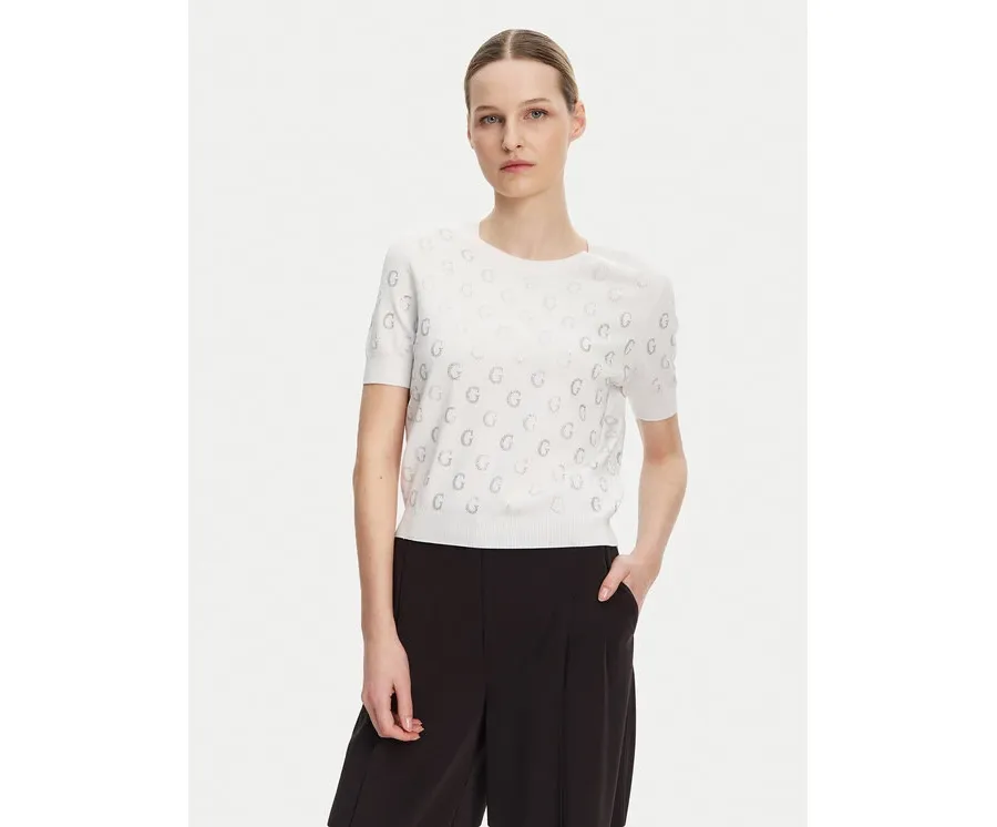 obrazek 1 Guess Sweter W5GR05 Z3D60 Biały Regular Fit