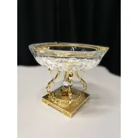 Zdjęcie Ekskluzywna popielniczka kryształowa na nóżce