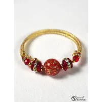 Picture Charming bracelet with Conterie beads made of Murano glass