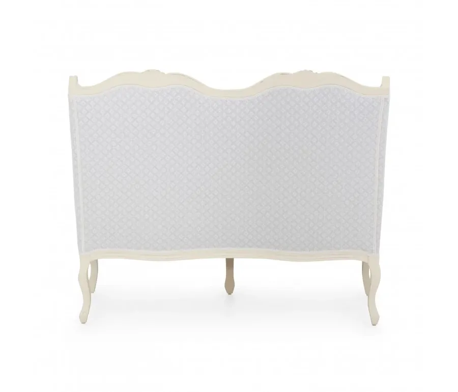 obrazek 3 Biała elegancka sofa w stylu klasycznym ze strukturą drewna bukowego - Sevensedie