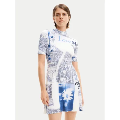 Zdjęcie Desigual Sukienka codzienna MONSIEUR CHRISTIAN LACROIX Clavelitos 24SWVK54 Niebieski Regular Fit