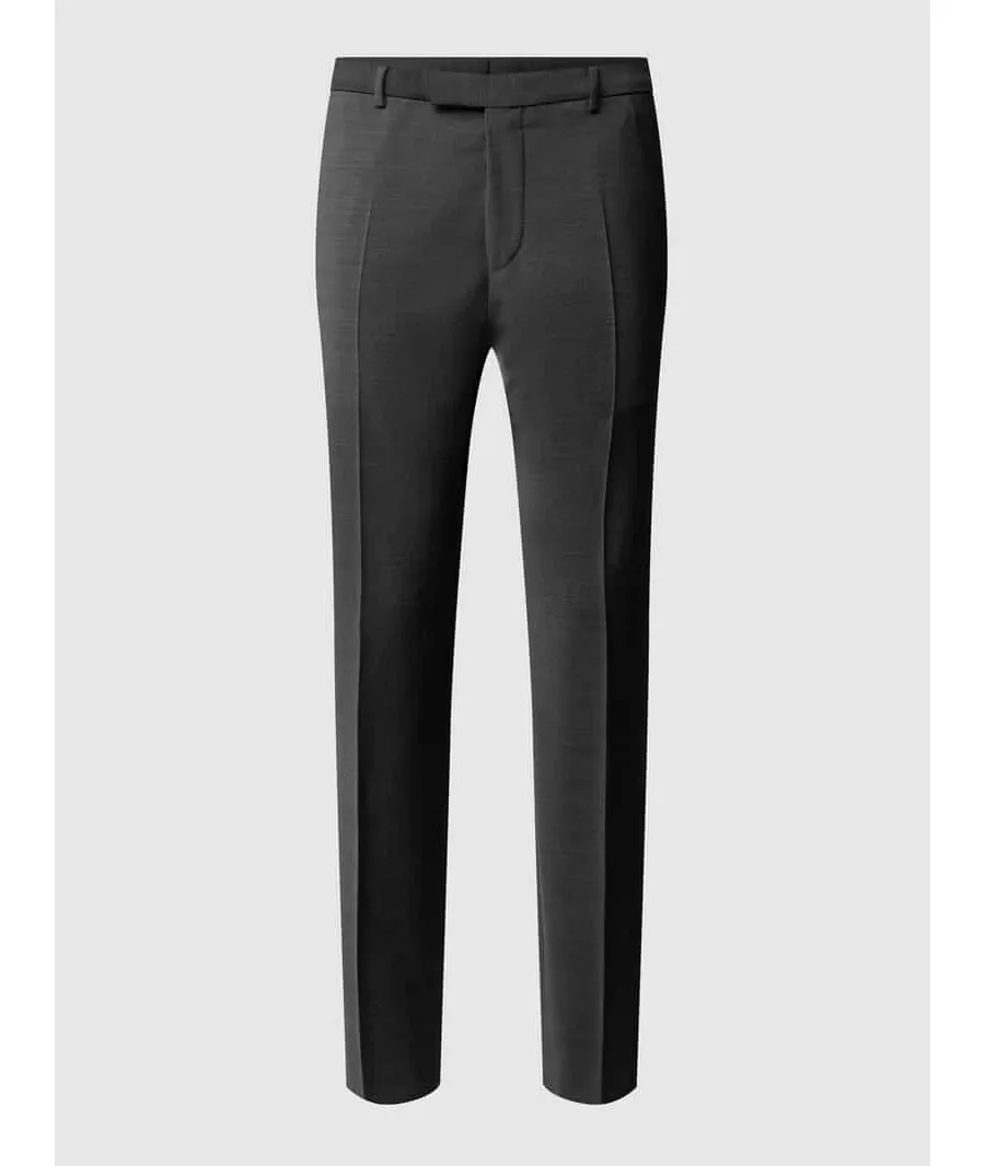 obrazek 1 Spodnie do garnituru o kroju slim fit w kant ‘Flex Cross’