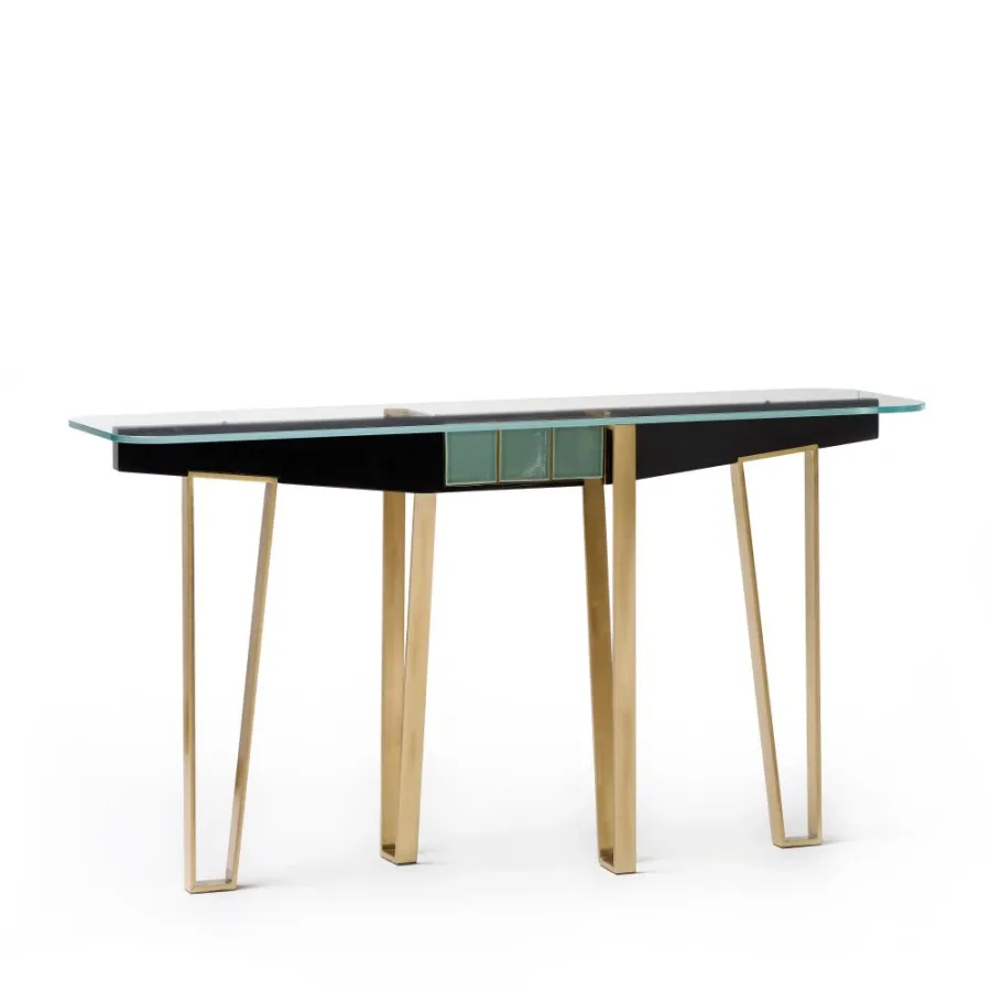 obrazek 4 Prostokątna konsola z ceramicznymi płytkami H.80xL.150xP.40 cm