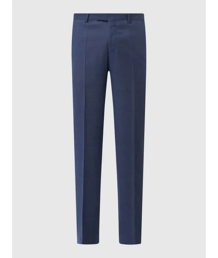 obrazek 1 Spodnie do garnituru o kroju slim fit z żywej wełny model ‘Massa’