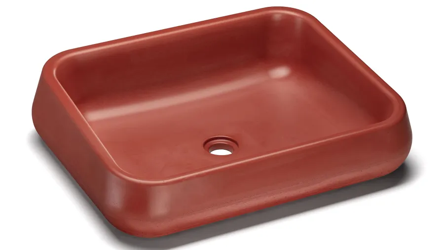 obrazek 1 Elegancka umywalka 60 cm PERSEUS BASIC – ceglasty, bez dekoru, lakier matowy