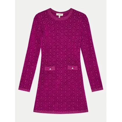 Zdjęcie TWINSET Sukienka dzianinowa 242GJ3061 Różowy Regular Fit