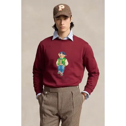 Zdjęcie Polo Ralph Lauren bluza męska kolor bordowy z nadrukiem 710953718