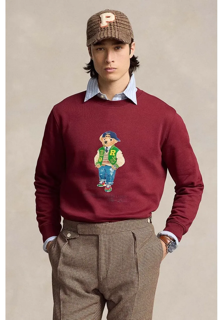 obrazek 1 Polo Ralph Lauren bluza męska kolor bordowy z nadrukiem 710953718