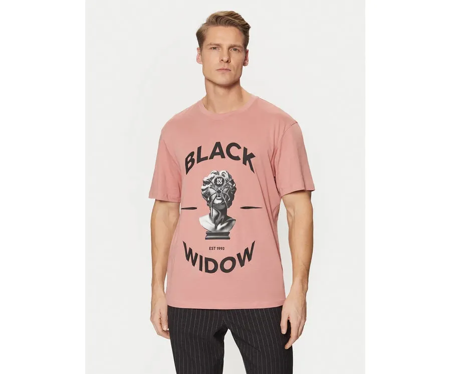 obrazek 1 HUGO T-Shirt Dostalgi 50530684 Różowy Relaxed Fit