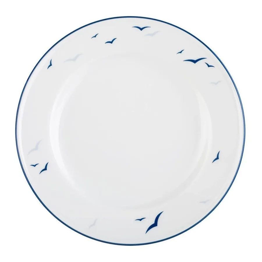 obrazek 1 Stylowy płaski okrągły 17-centymetrowy porcelanowy talerz z Niemiec – Tettau
