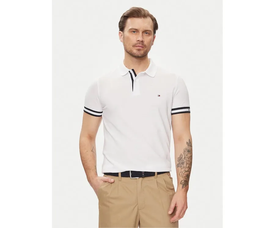 obrazek 1 Tommy Hilfiger Polo Monotype MW0MW34737 Biały Slim Fit