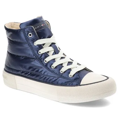 Zdjęcie Granatowe Trampki Tommy Hilfiger Modne Pikowane Buty Damskie