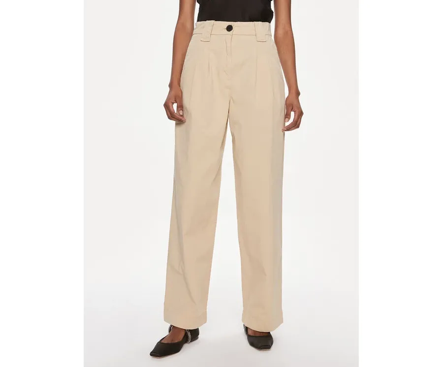obrazek 1 Hugo Spodnie materiałowe Hanico-1-D 50489241 Beżowy Relaxed Fit HUGO