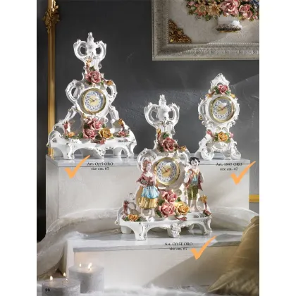 Zdjęcie Kolorowe kwieciste zegary do salonu - butik Luxury