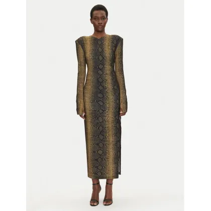 Zdjęcie NORMA KAMALI Sukienka codzienna KK4243PLC27302 Brązowy Slim Fit