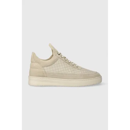 Zdjęcie Filling Pieces sneakersy skórzane Low Top Quilted kolor beżowy 10100151919