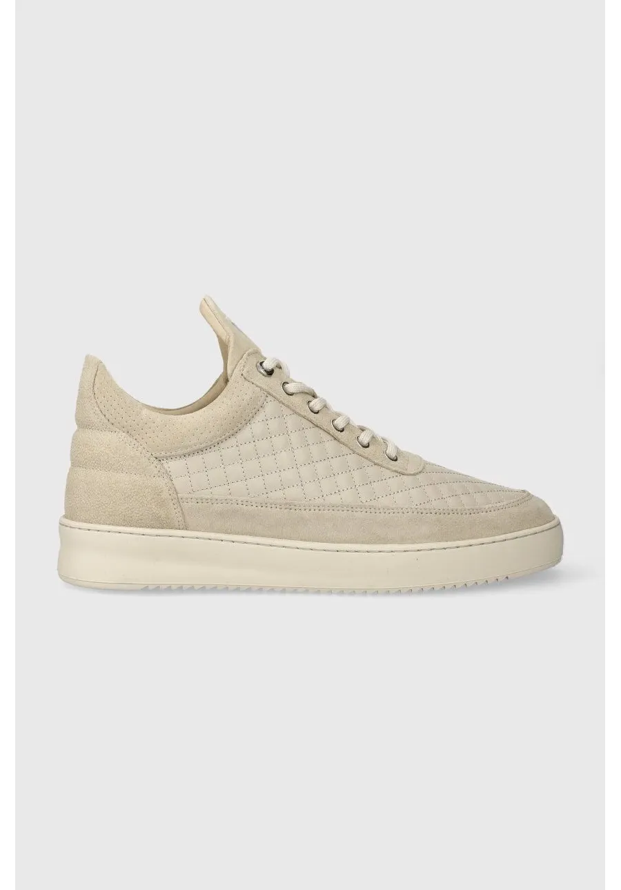 obrazek 1 Filling Pieces sneakersy skórzane Low Top Quilted kolor beżowy 10100151919