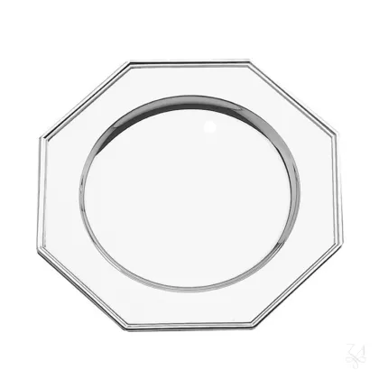 Picture Silver-plated octagonal plate with a modern shape - Zaramella Argenti