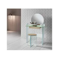 Picture Luxurious glass dressing table with mirror - Tonelli Design