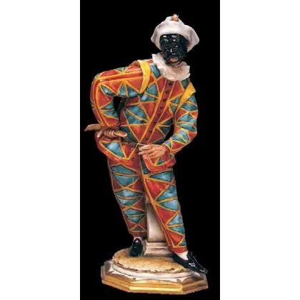 Zdjęcie Włoska figurka z porcelany - arlekin