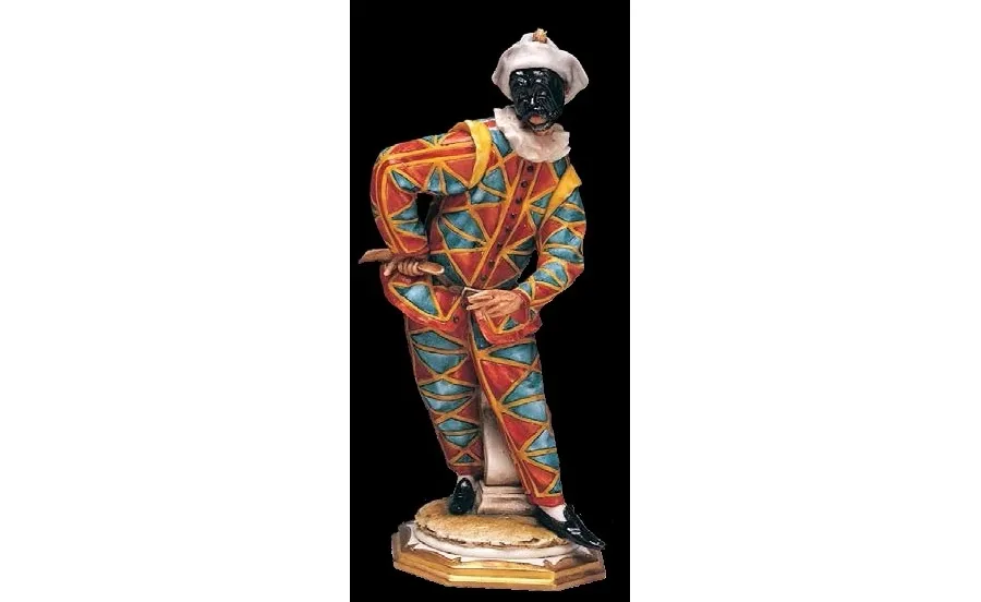 obrazek 1 Włoska figurka z porcelany - arlekin