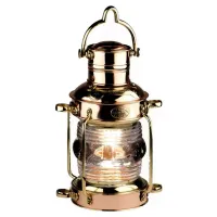 Zdjęcie Piękna mosiężna lampa naftowa - Authentic Models