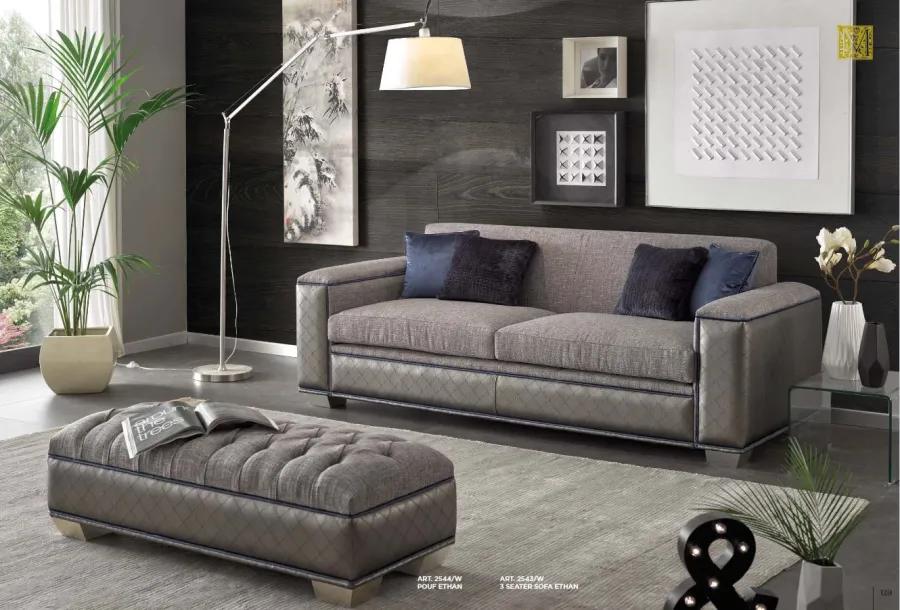 obrazek 1 Ekskluzywna sofa i pufa do wyszukanego salonu