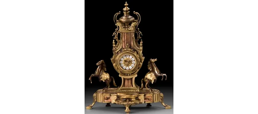 picture 1 Decorative bronze clock for horse lovers