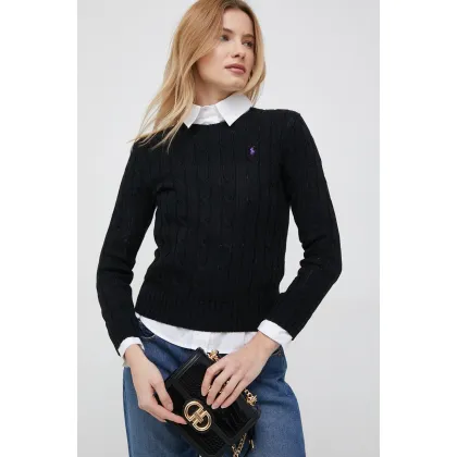 Zdjęcie Polo Ralph Lauren sweter bawełniany kolor czarny