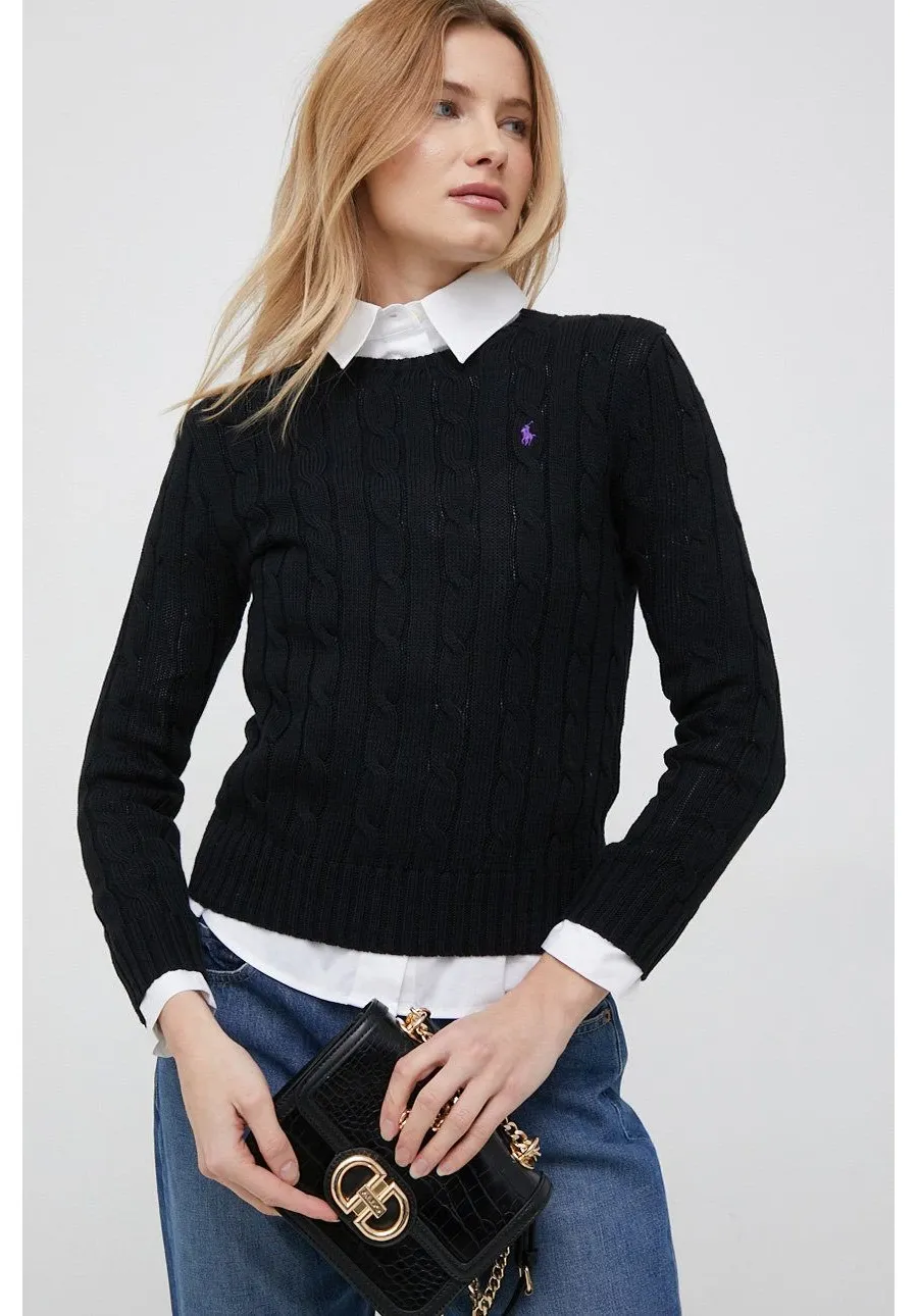 obrazek 1 Polo Ralph Lauren sweter bawełniany kolor czarny