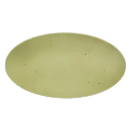 Zdjęcie Oryginalny duży owalny porcelanowy talerz 33x18 cm w kolorze oliwkowym - Seltmann Weiden