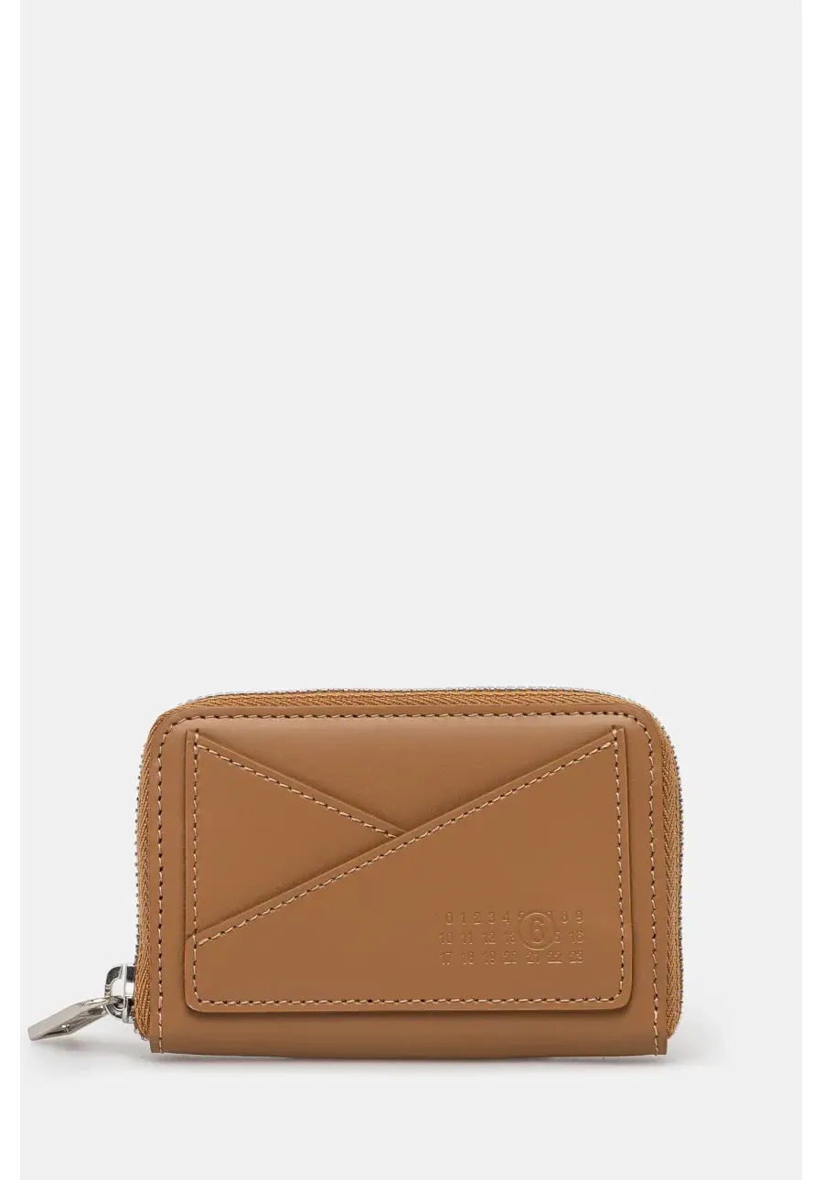 obrazek 1 MM6 Maison Margiela portfel skórzany damski kolor brązowy SA6UI0016.P7183