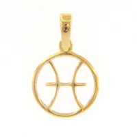 Zdjęcie Zawieszka znak zodiaku Ryby ze stylizowanego żółtego złota