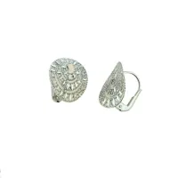 Picture Prestigious round stud and wave earrings with a hook