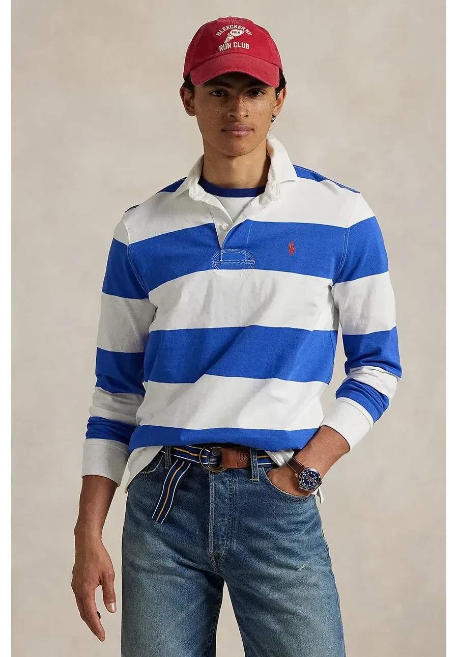 obrazek 1 Polo Ralph Lauren sweter bawełniany Long Sleeve męski kolor niebieski 710900566