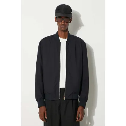 Zdjęcie Paul Smith kurtka bomber dwustronna wełniana kolor granatowy przejściowa M1R-052Z-N02212