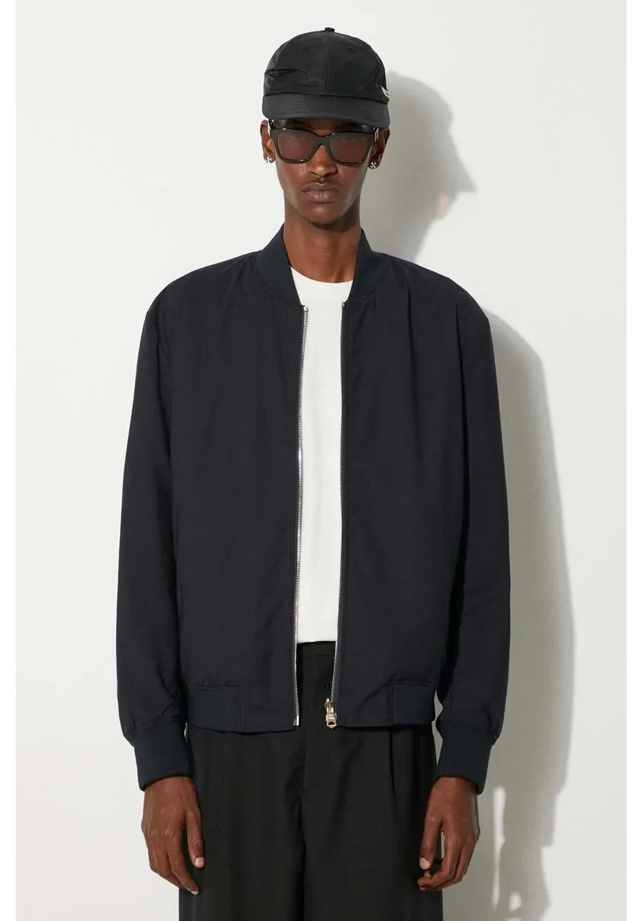 obrazek 1 Paul Smith kurtka bomber dwustronna wełniana kolor granatowy przejściowa M1R-052Z-N02212