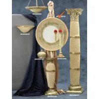 Picture A gold round mirror for a prestigious interior