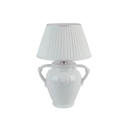 Picture Elegant white ceramic bedside lamp - Virginia Casa