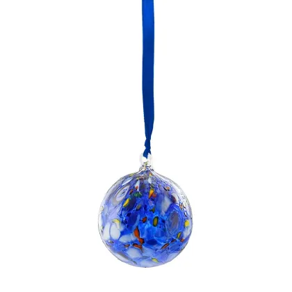 Zdjęcie Niebieska bombka wykonana ze szkła murano (8 cm)