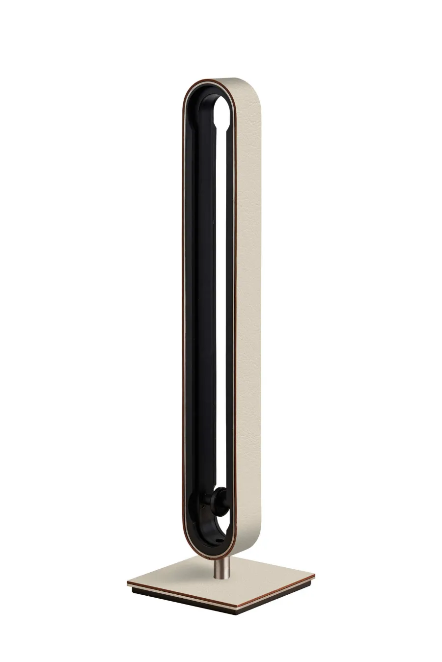 obrazek 1 Oryginalny pionowy uchwyt na kapsułki kawowe ze skóry w kolorze kremowym