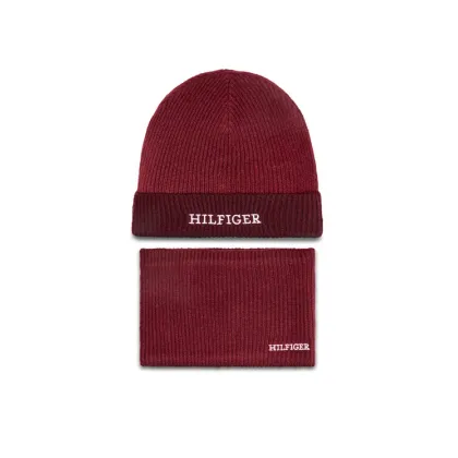 Zdjęcie Tommy Hilfiger Komplet czapka i komin AU0AU01938 Czerwony