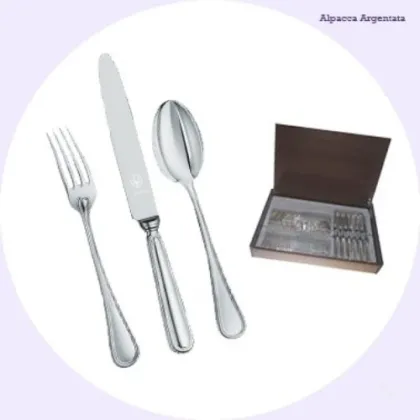 Zdjęcie Elegancki 36-elementowy zestaw sztućców w skrzynce - Zaramella Argenti