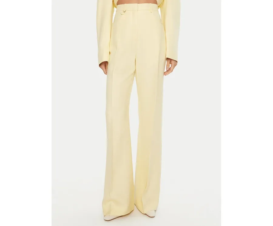 obrazek 1 JACQUEMUS Spodnie materiałowe 24E241PA003 Żółty Regular Fit