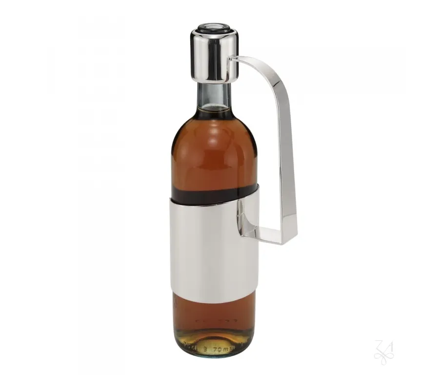 picture 2 Silver plated bottle holder with Drop Saver system - Zaramella Argenti