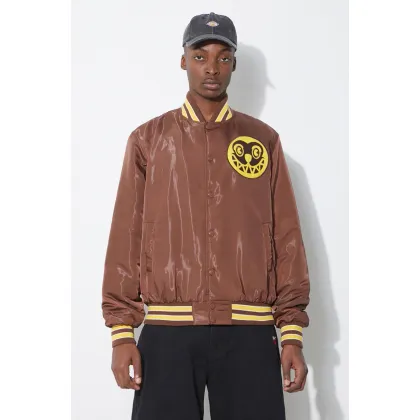 Zdjęcie ICECREAM kurtka bomber Satin Bomber Jacket męski kolor brązowy przejściowa IC24107